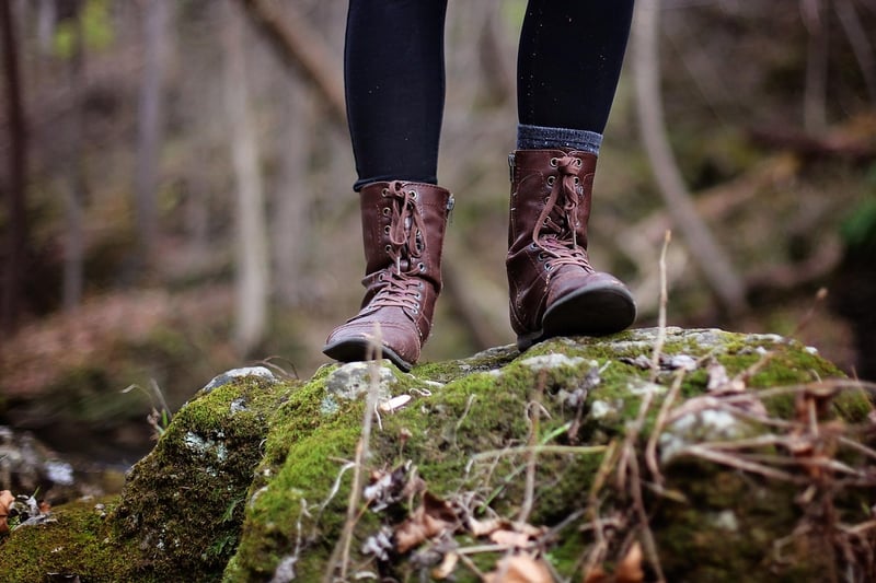 Hiking on a historic trail
